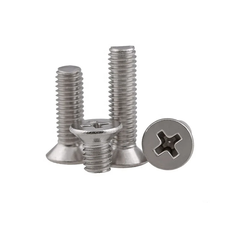M2.5 M3 M4 M5 M6 M8 Stainless Steel Phillips Machine Teeth Flat Head Drilling China Trade Auto Parts Screw