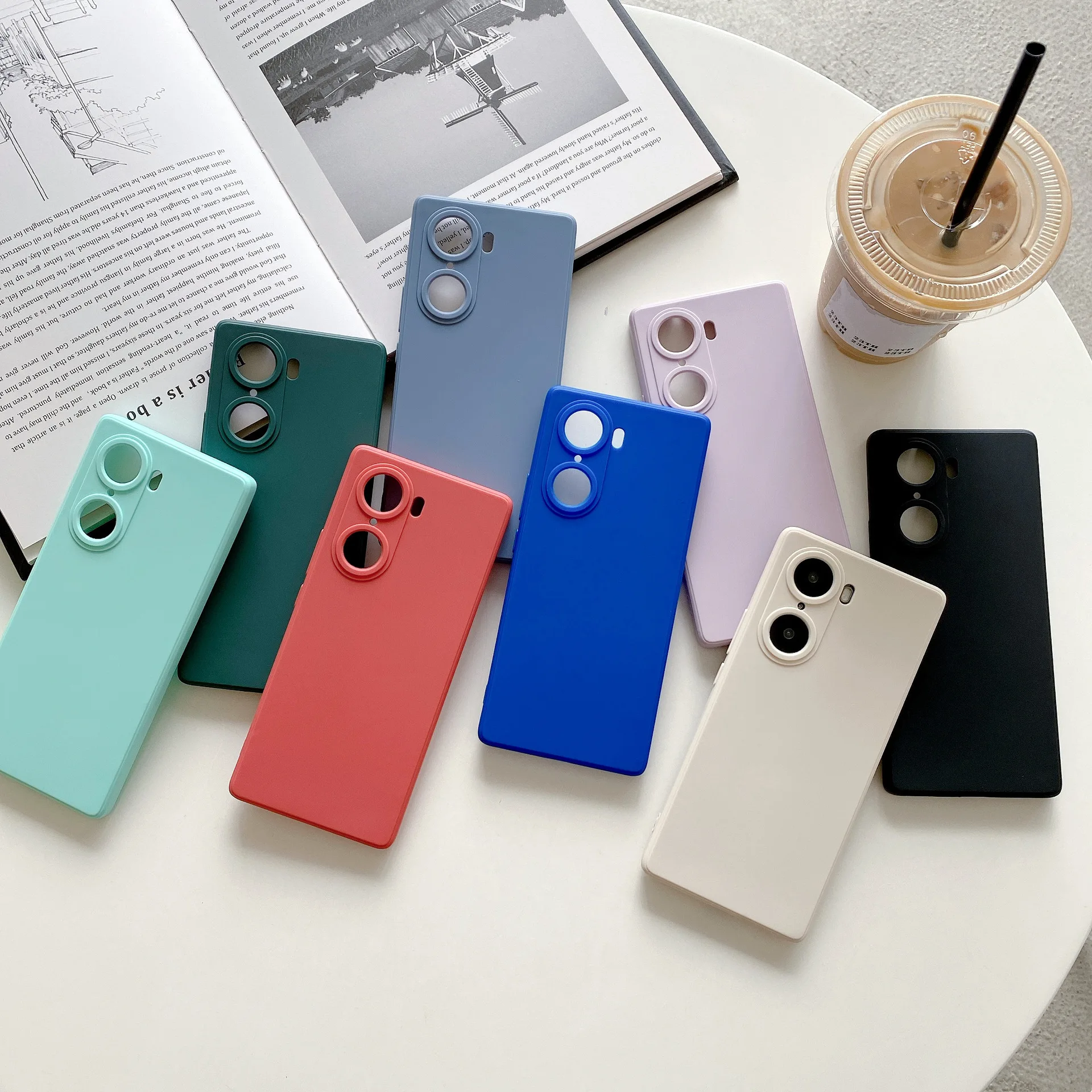 Candy Color Frosted Soft TPU Mobile Phone Case Silicone Phone Cover For Huawei P60 50 40 NOVA9SE HONOR 70