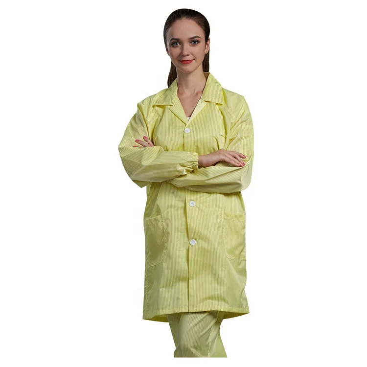 
Esd Cloth Antistatic Clothing ESD Smock Garment Anti Static Cleanroom Smock Cloth 