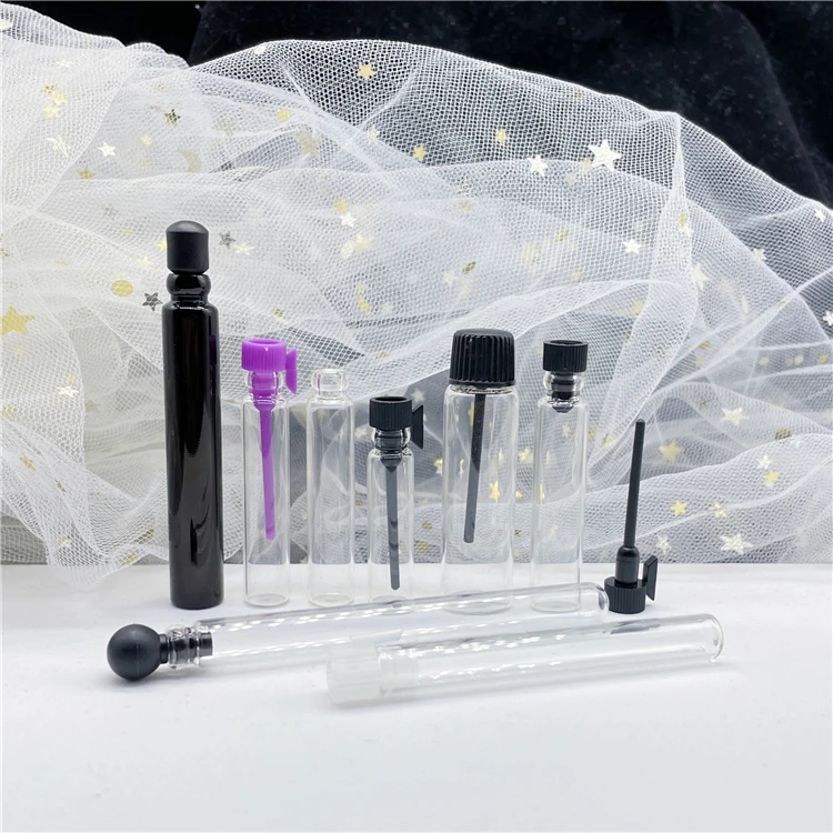 Transparent 4ml Mini empty travel sample thin glass perfume bottles vial tubes