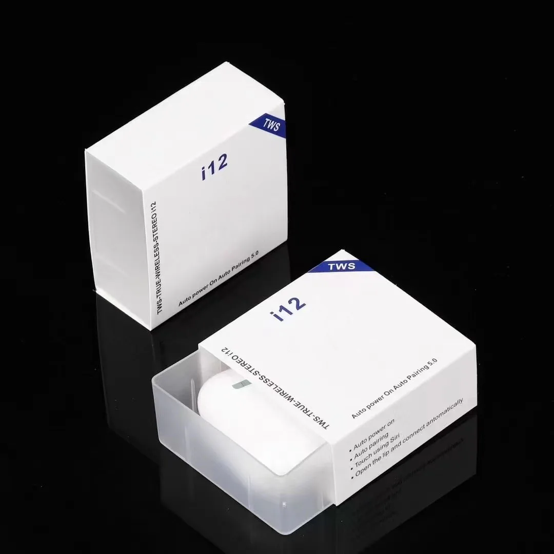 Hot selling twins touch i12  TWS stereo earbuds  earphone i12 headphone with charging case wireless charging  i11 i13 pro i12