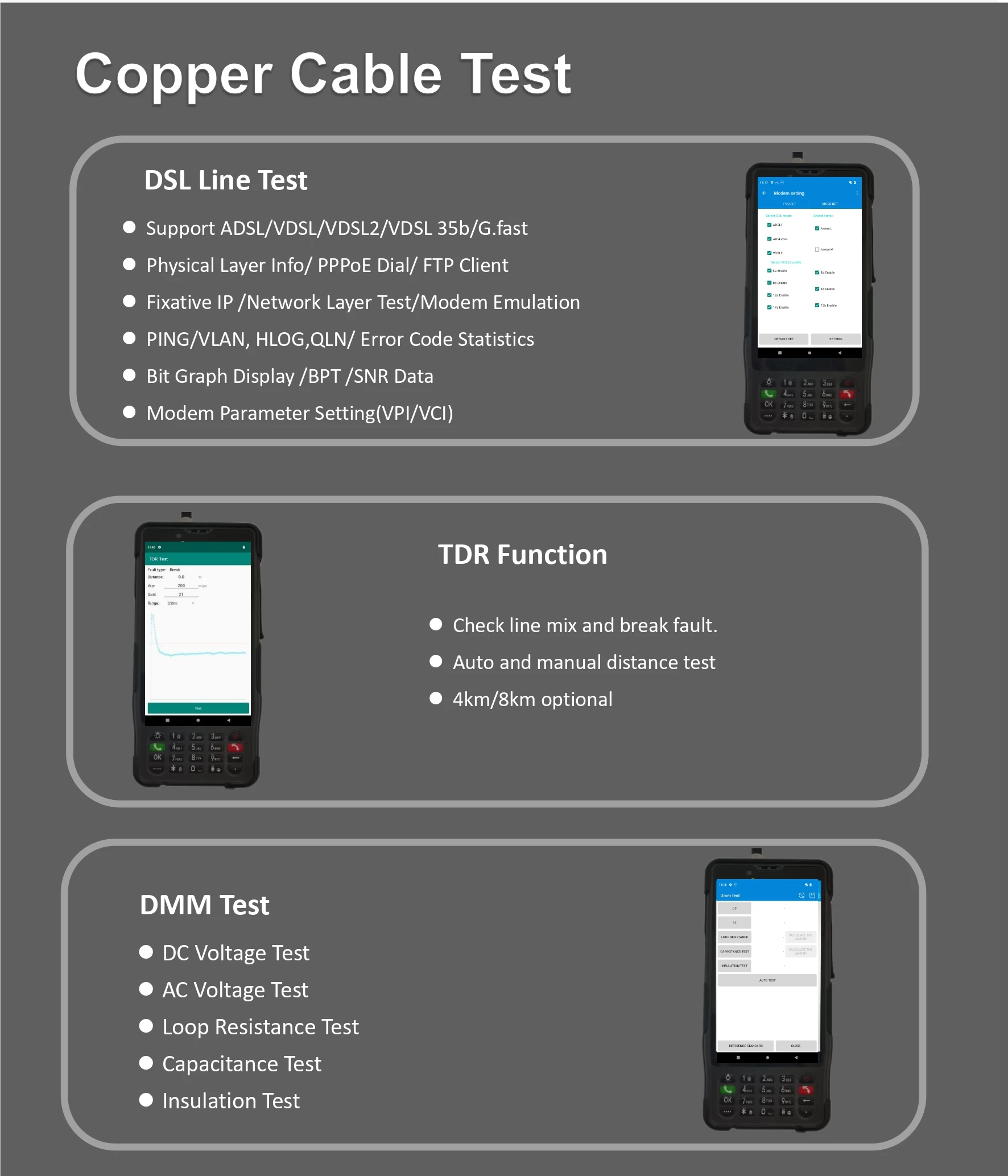 S337 V7 SENTER updated telecom test android PDA,optical network tester,fiber and copper line fault locator