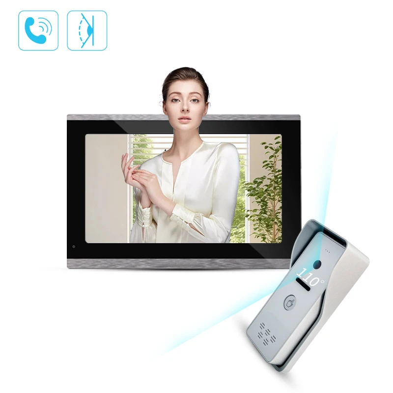 Smart Visual Intercom 10 Inch  Night Vision Home Monitor Security Door Bell IP65  Waterproof Video Doorbell Camera