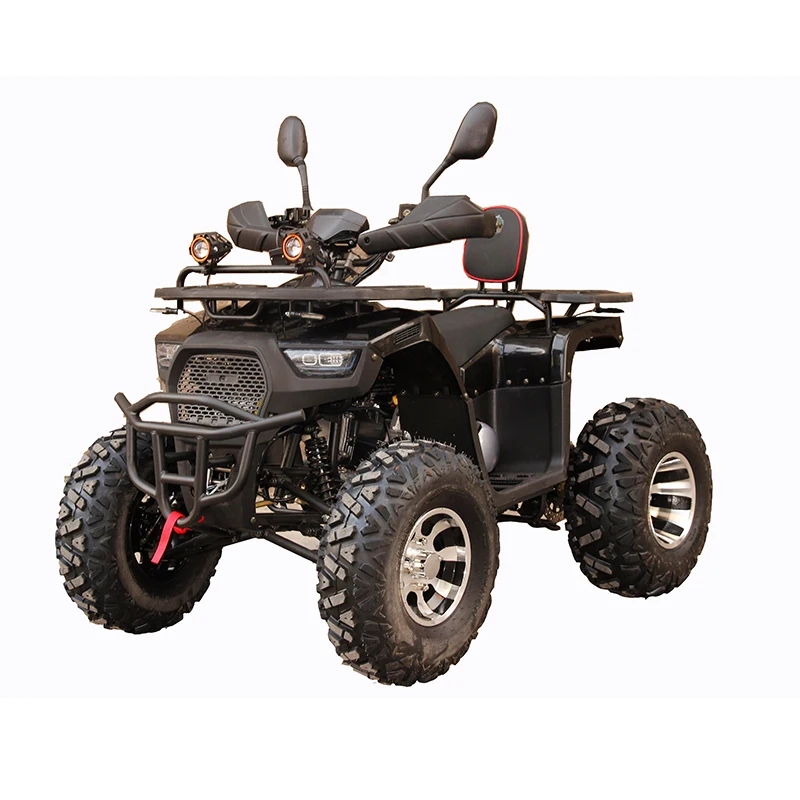 Black atvs 150cc 4 wheeler Quad Cross All-terrain Vehicle quad moto bike for adult