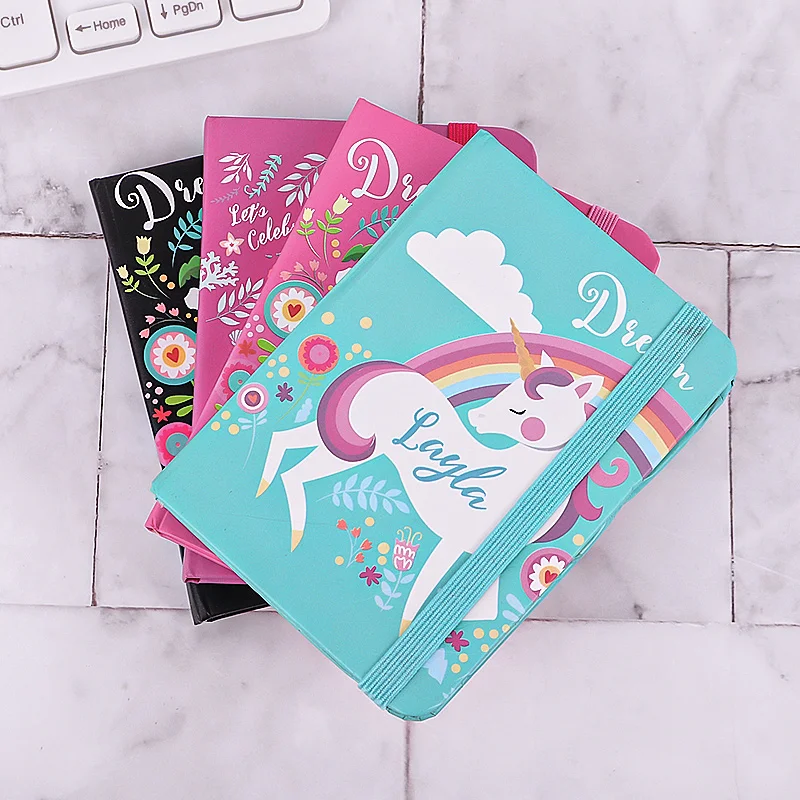 Custom unicorn Black Sketchbook Wet Erasable Notebook Wholesale Cheap A5 Journal  Notebook