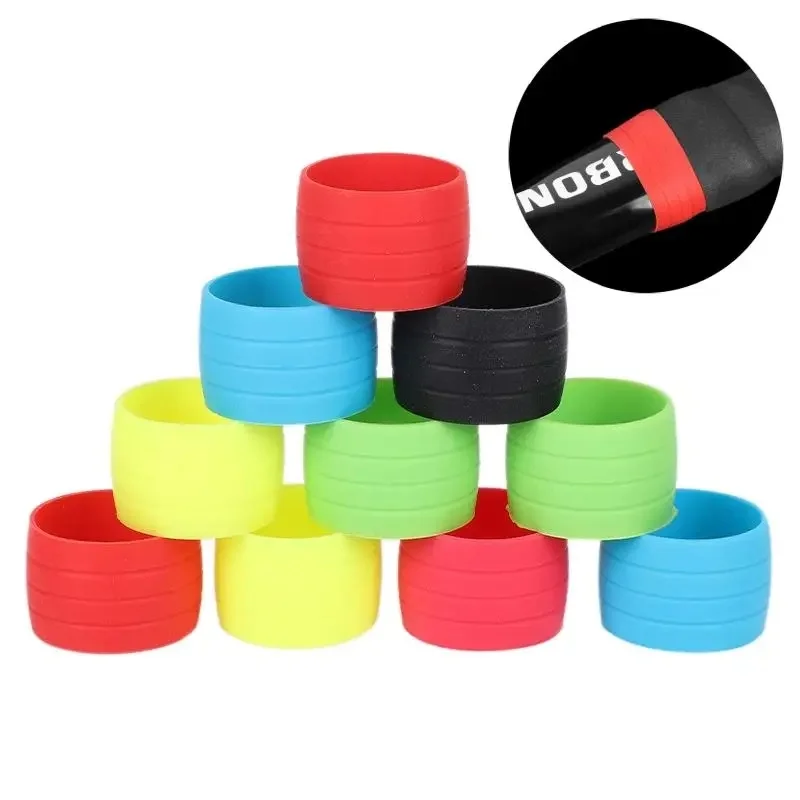 2pcs Silicone Bicycle Handlebar Tape Fixed Ring Road Bike Plugs Anti-Skip Rubber Waterproof Wear Resistant Bicycle Accessories