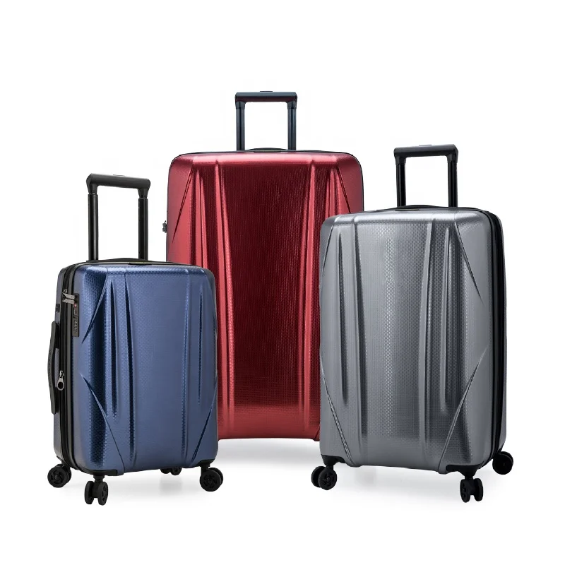 
2020 Hot selling trolley luggage high quality trolley suitcase PET material luggage sets 