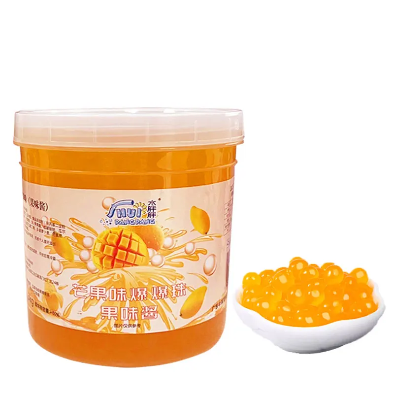 2024 Hot Sale 1.3kg Mango Popping Pearls Milk Tea Ingredients