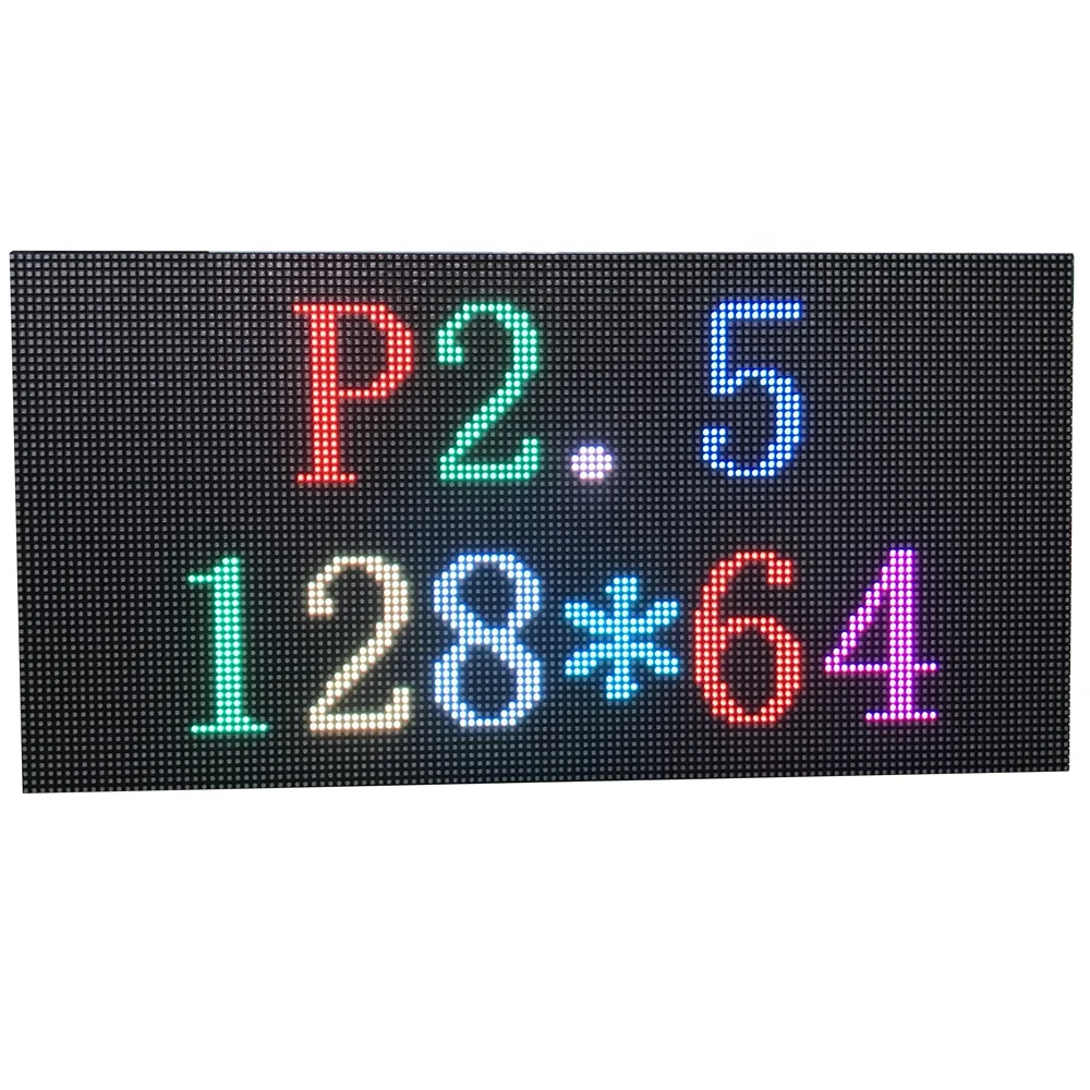High brightness 5000nit 128*64 pixels indoor full color rear service window advertising 320*160mm P2.5 led display module