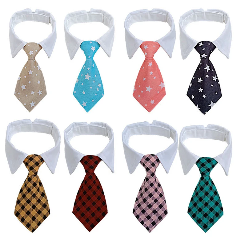 Регулируемый смокинг для домашних животных хлопковый ошейник галстук-бабочка собак кошек галстук среднего и большого размера