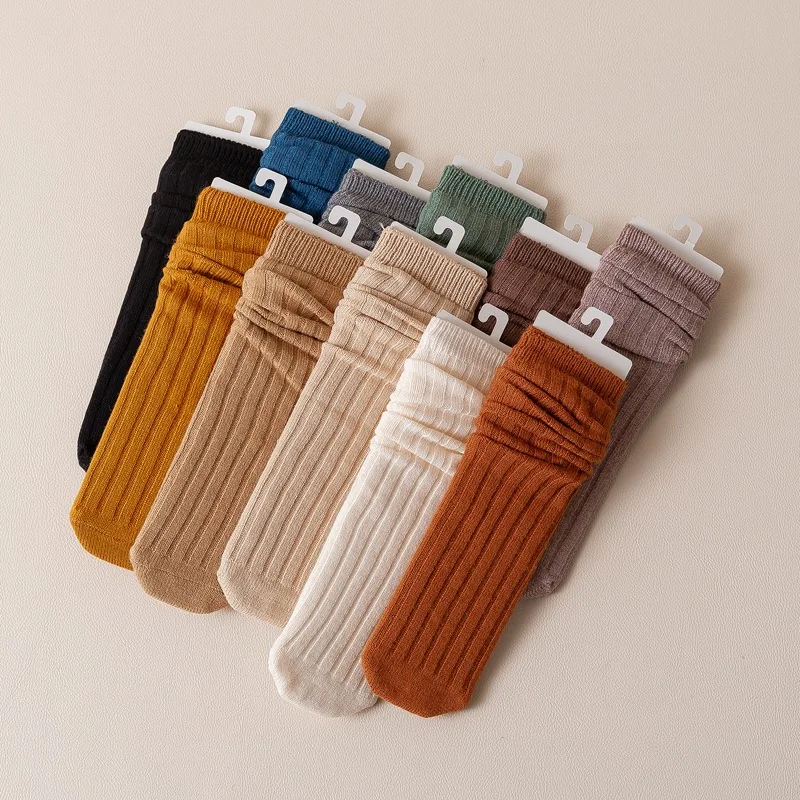 Wholesale Winter Thick Thermal Warm Solid Color Women Slouch Socks Breathable Cotton Plain Colors Women Socks