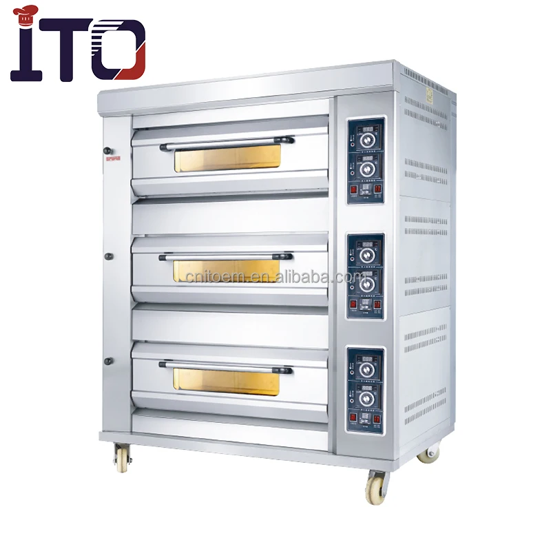 Commercial electrical baking oven with 3 decks Rotary Rack Pastry oven