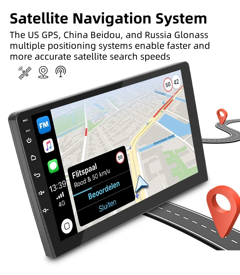 9' Gps Navigator Head Unit Android Multimedia Carplay Touch Screen Car Radio Player With Bluetooth For Universal  car