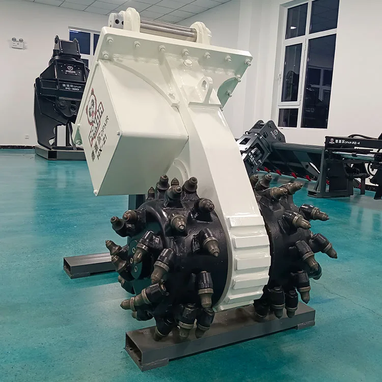 Transverse drum cutters is a compact transverse hydraulic tools be used for rock excavation demolition underground scaling