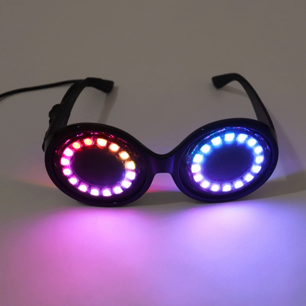 Pixel Pro LED Glasses 350 Modes Rainbow Lights Tinted Lenses Rave Eyewear