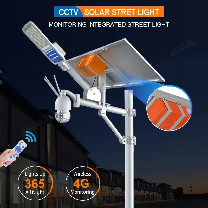 Security Solar Monitor Waterproof Cctv Solar Camera 100w 150w Waterproof Ip65 Solar Street Lights