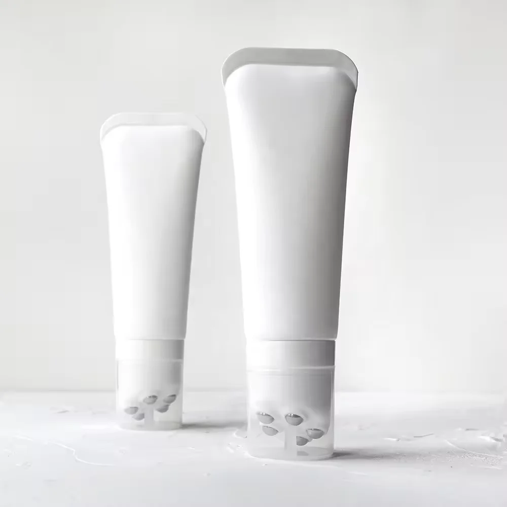 Stock 100ml Five-ball Massage PE Empty tube massage body lotion customization packaging