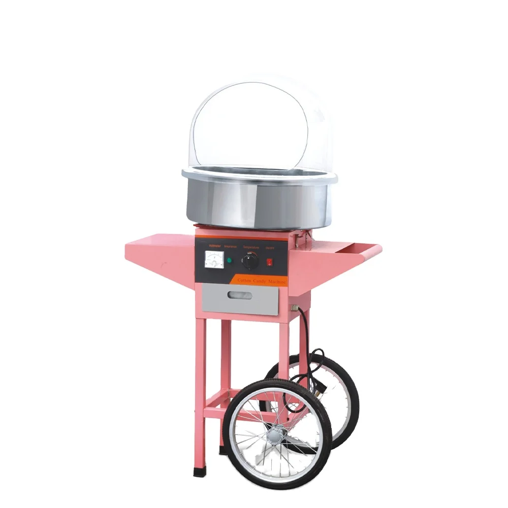 Hot Sale NEW Cotton Candy Machine Commercial Easy to Operate Cotton Candy Vending Machine with Cart And Cover