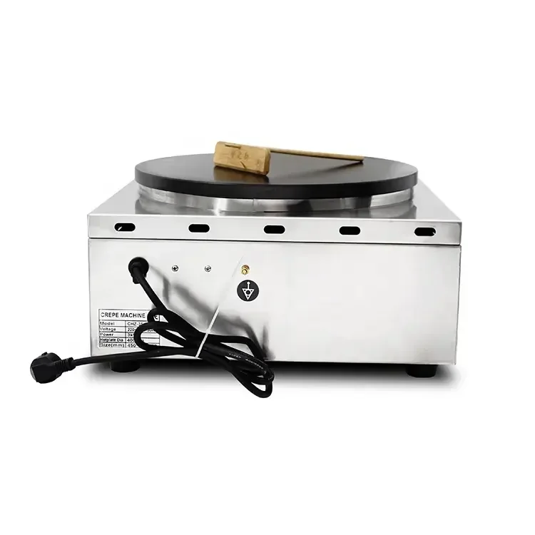 Kitchenware Commercial Non-stick Coating Rotating Stainless Steel Crepe Electric Crepe Pancake Maker Machine