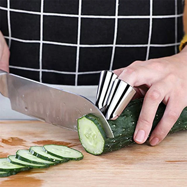 
Logo Acceptable Stainless Steel Cutting Peeling Finger Guard For Soybeans Pistachio For Kitchen Cutting & Gift 