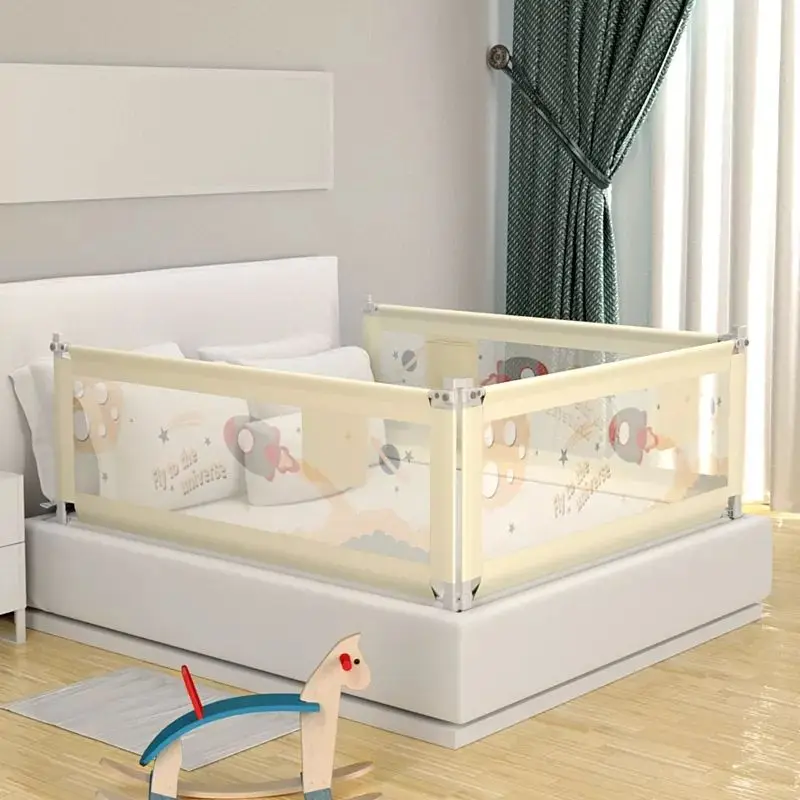 1.8m Kids Folding Bed Fence Supporters Side Safety Protection Rail Baby Bed Bumper Knot Design Bed Rail Guard Rails for Toddlers