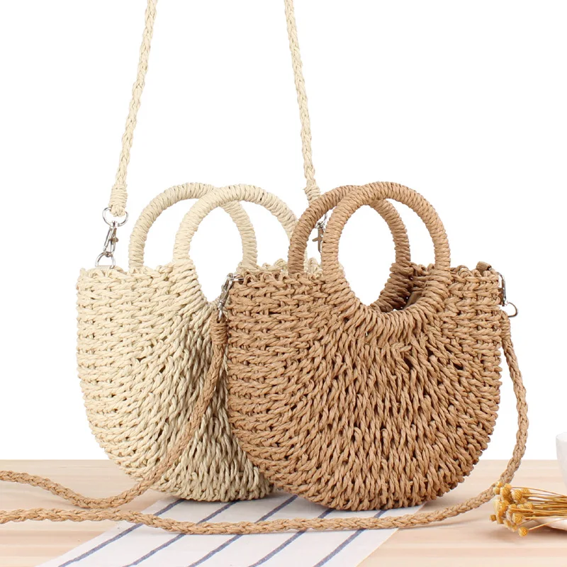 2023 Wholesale Straw Beach Bags Women Handbags Tote Summer Beach Straw Bag