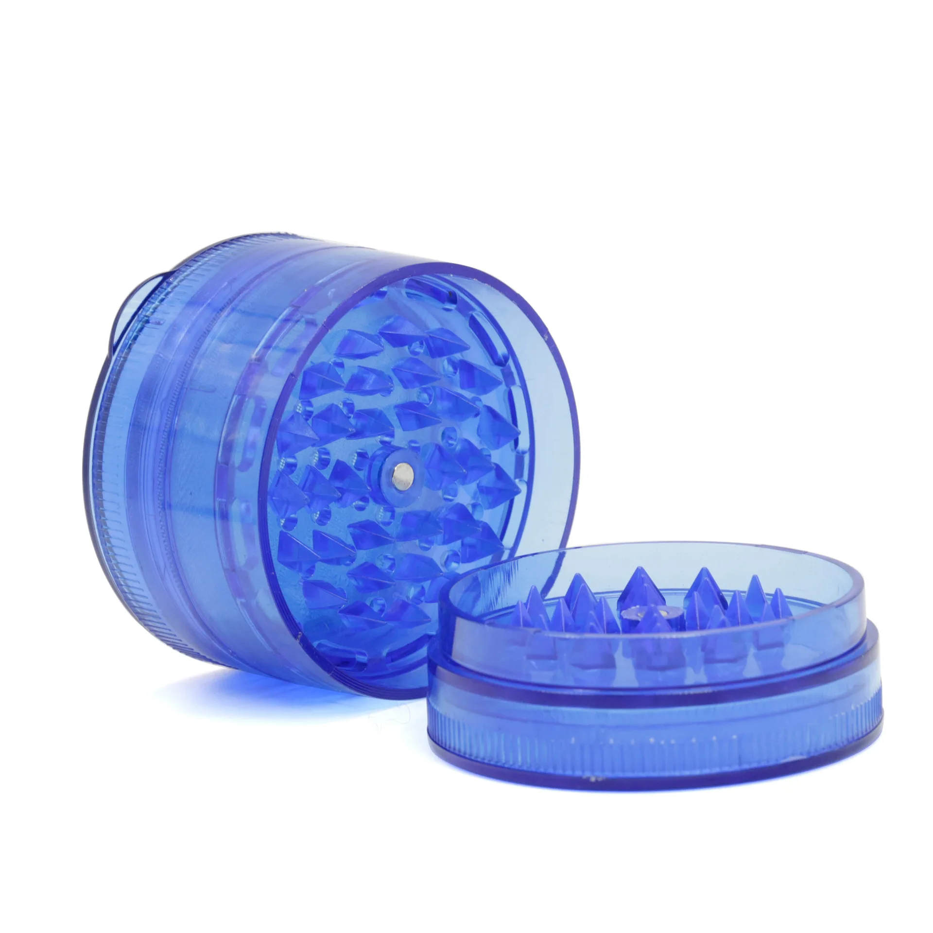 
Low MOQ 60mm 4 Pcs Layer Part Acrylic Plastic Herb Grinder Tobacco Weed 