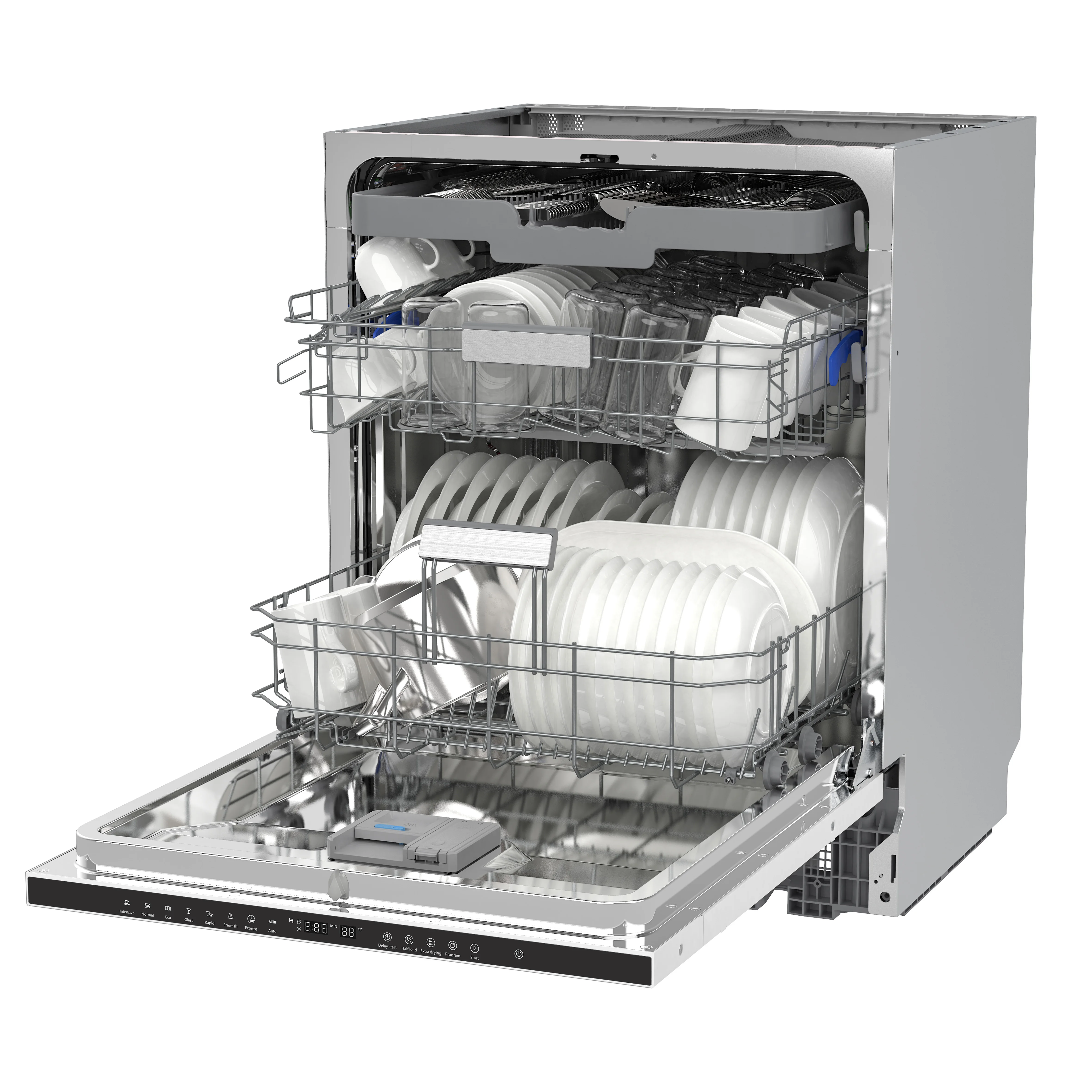 110V-220V Factory Direct Sale Dishwashers Full Build-in Stainless Steel Dish Washing Machine For Home
