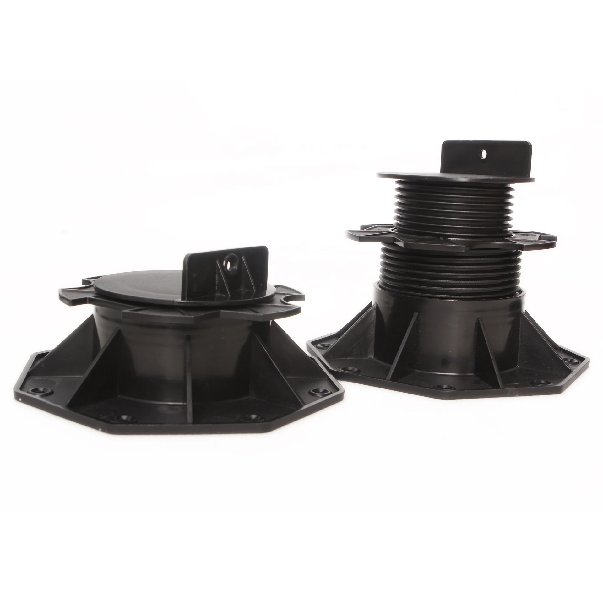 Adjustable floor joist paver tile deck support for decking