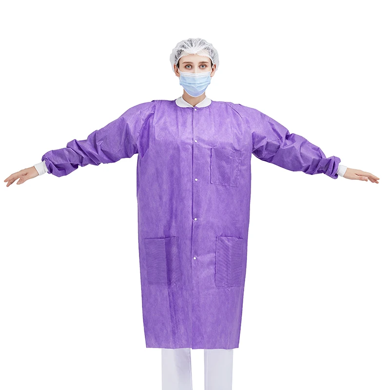 disposable lab coats cheap non woven doctor hospital wear medical clothing set