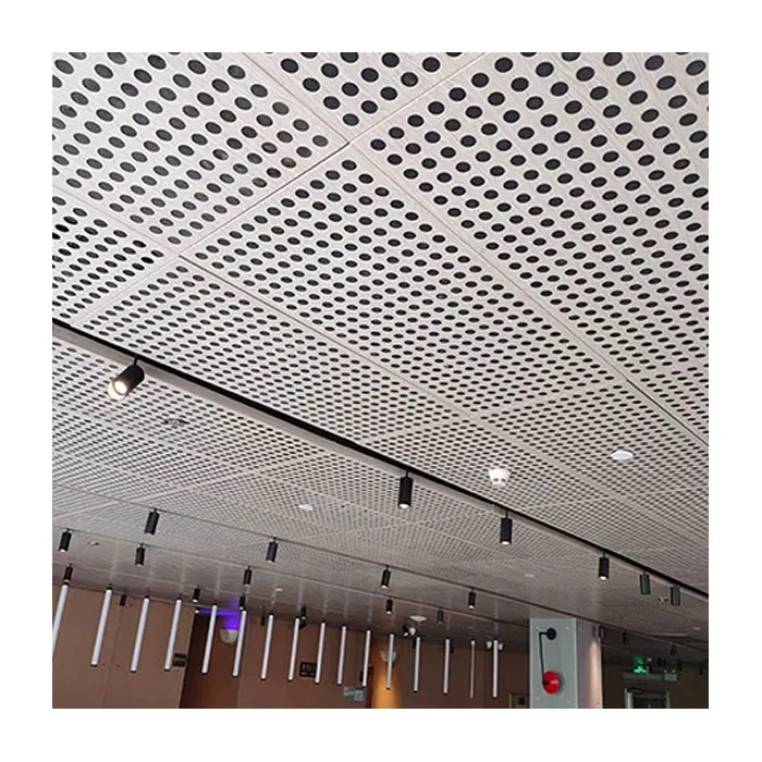 Pop Ular Soundproof Material Perforated Board Ceiling Tile Aluminum Perforated Cnc Cut Metal Ceiling Panels