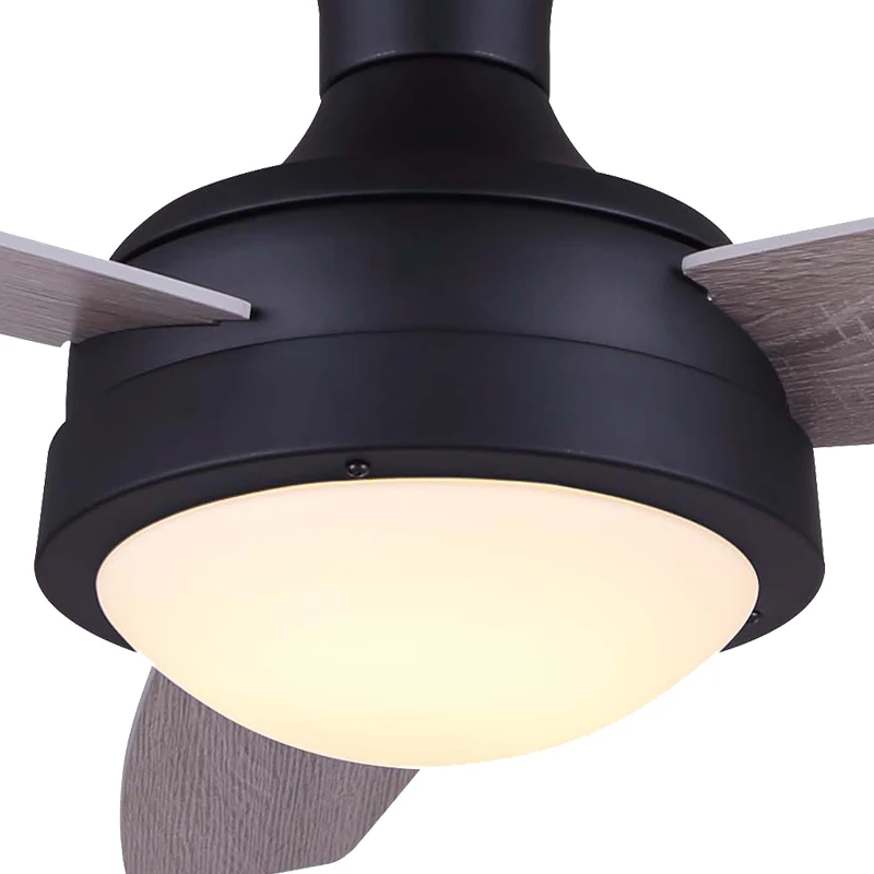 52 inch Modern Air Cooling Fan Home Decorative Hugger ORB Led Ceiling Fan with 3 Plywood Blades, include Wall Control