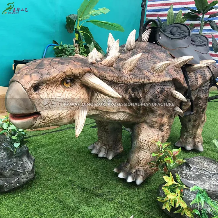 Amusement Park Products Walking Dinosaur Ride Ankylosaurus Coin Operated Moving Machine