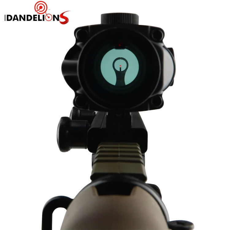 
Hunting Riflescope 4X32 ACOG Rifle scope Real Fiber Red Green Dot Illuminated Optical Sight 