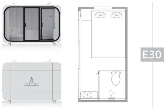 E30 High-end luxury quality spacecraft mobile home hotel cabin prefabricated container small capsule room with kitchen &bathroom