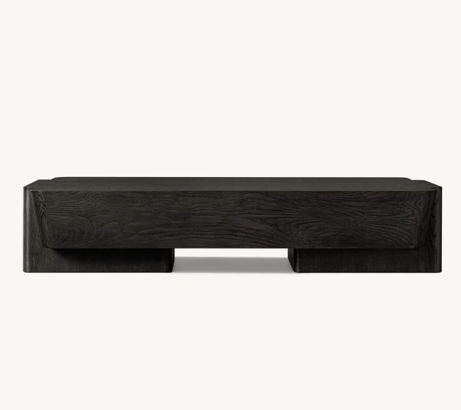 Modern antique rustic solid oak wood rectangle brioni coffee table Luxury center table tea table for home living room apartment