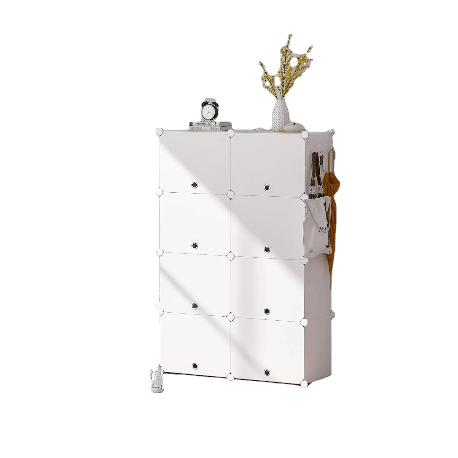 Low price home furniture wood shoes cabinet with colorful painting