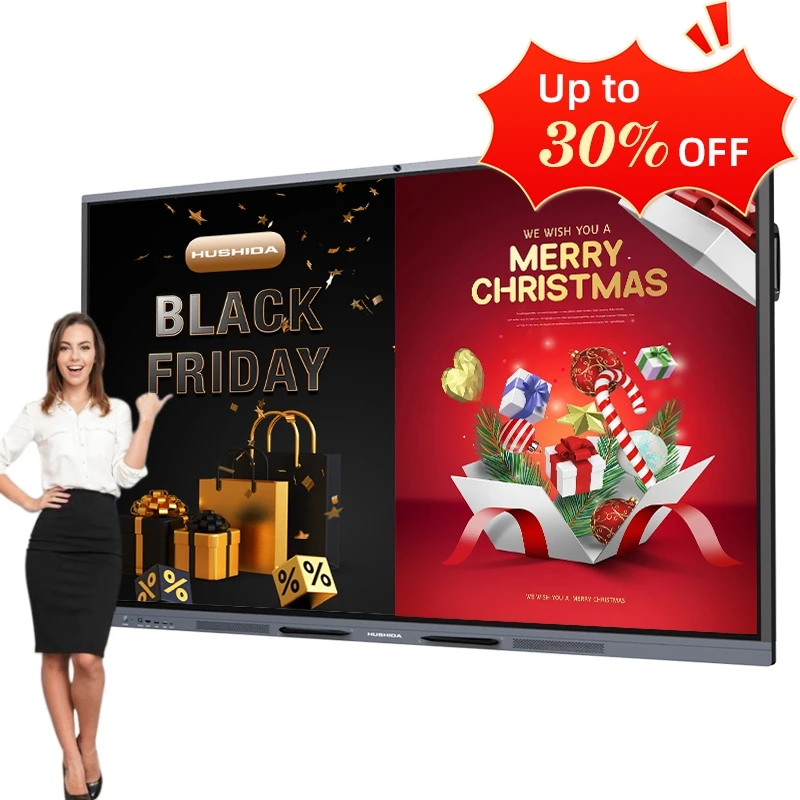 65 75 86 inch 4K LCD Display Touch screen board All In One Panel pizarra interactiva Interactive Whiteboard