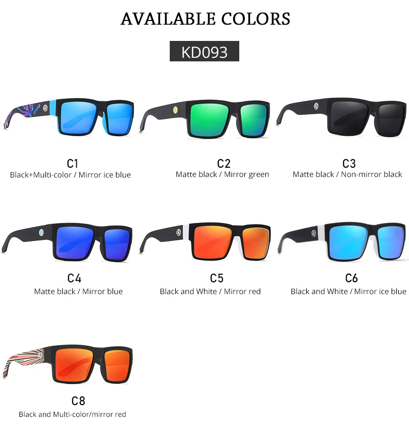 KDEAM Sun Shades Polarized Thickness Sunglasses New 2024 Designer Fashion UV Resistant Sunglasses with PC Frame