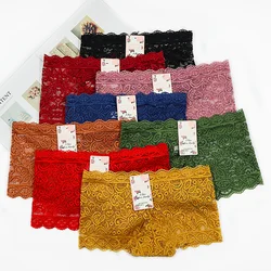 Factory Customization direct sale Ladies Sexy Lace embroidered boxer shorts brief underwear for women