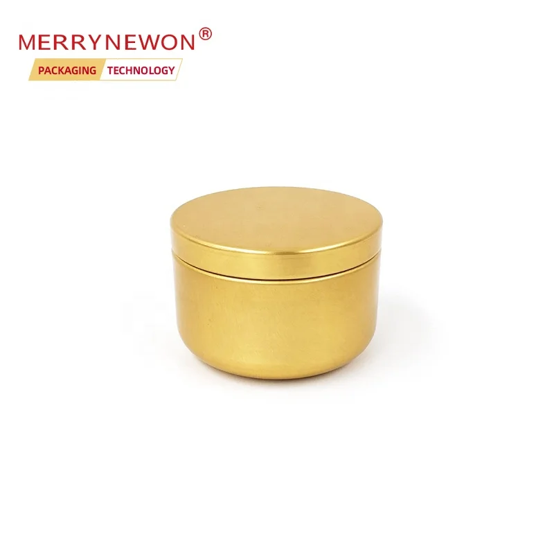 Cosmetic Jar Packaging Empty Round Aluminum Metal Cream Tin Boxes 50ml candle jar