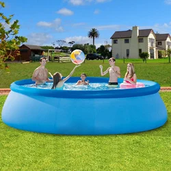 Ultra Frame Pool Set Outdoor Above Ground Round Swimming Pools Pools Family Adult