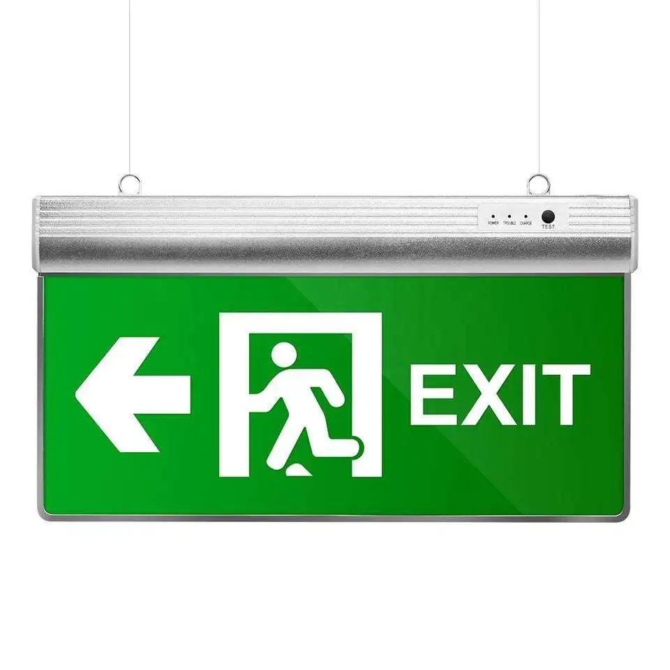 Boyid Factory 3W Rechargeable Ip20 Led Exit Sign Emergency Light  Acrylic Exit Lighting green warning light
