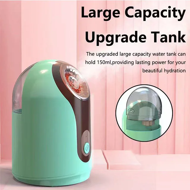 Facial Steamer Nano Ionic Facial Steamer Skin Moisturizing Warm Mist Moisturizing Face Steamer Pink Power Sales Plastic ROHS ABS
