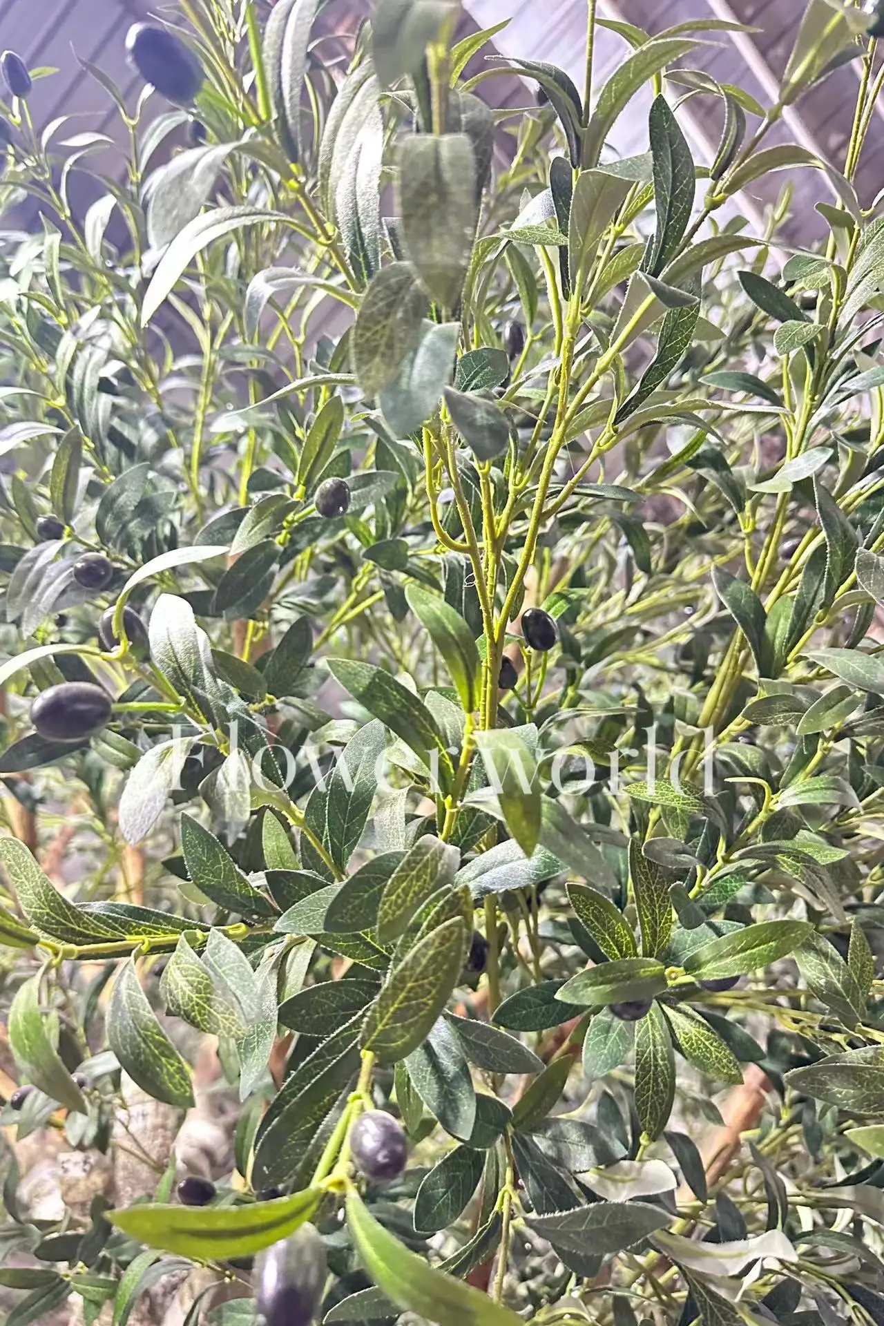 Custom High Simulation Hotel Decoration Bespoken Evergreen Giant 10ft Mediterranean Artificial Big Olive Tree With Faux Fruit