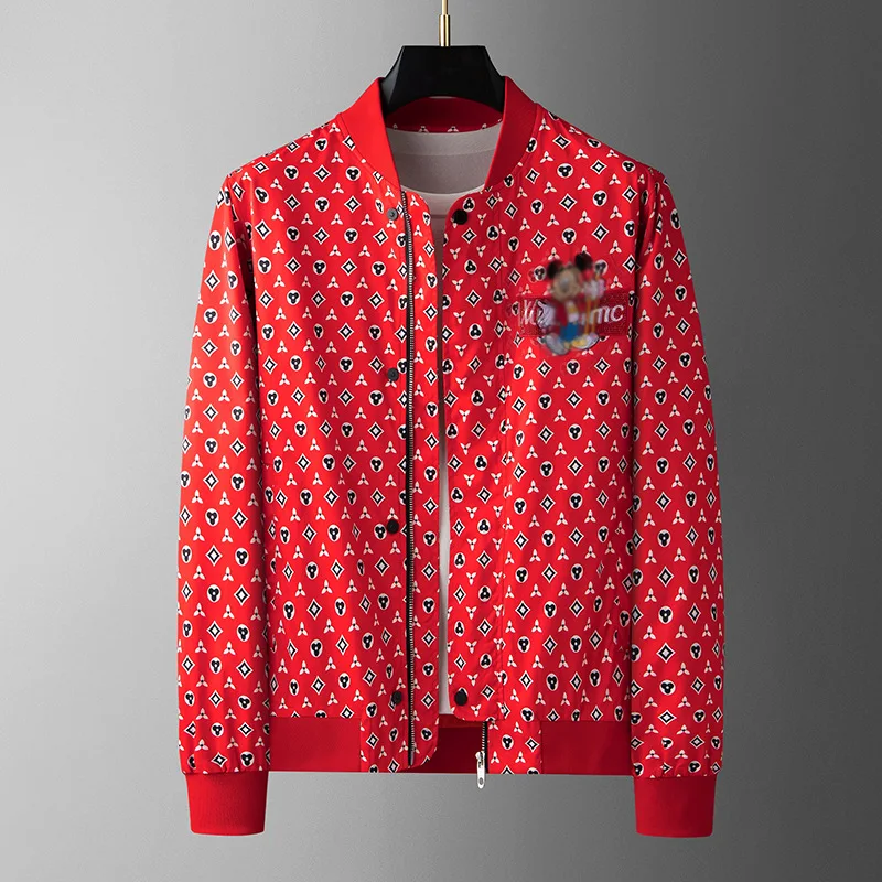 men tee casual jacket clothes autumn men long sleeve printing jumper jacket mens Fleece jacket