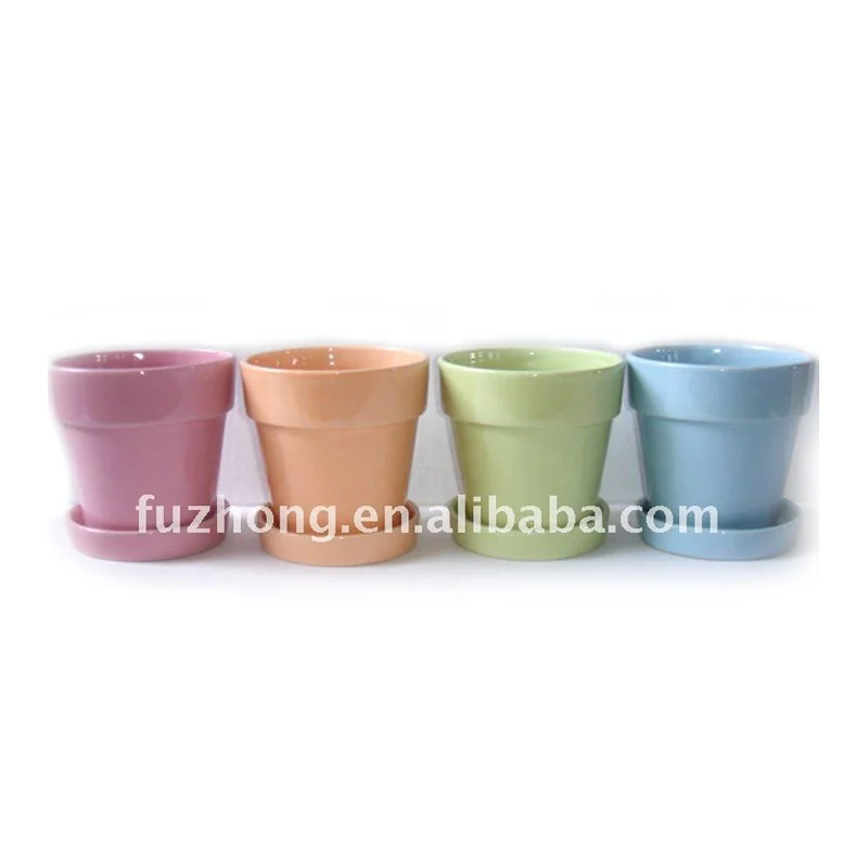 
Cheap colorful small ceramic flower pots & planters for home 