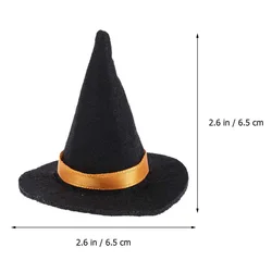 Dollhouse Miniature Christmas  Halloween decoration accessories  mini non-woven black witch hats hat for elf dolls decoration