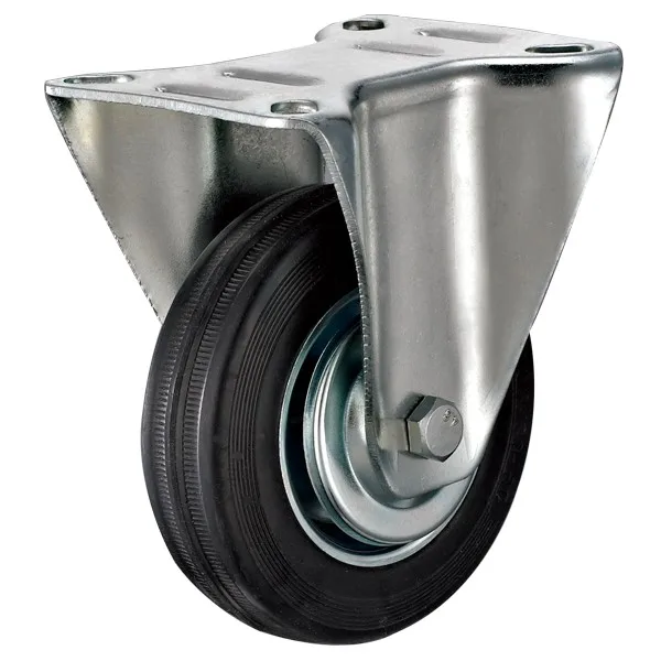 100*27mm top plate industrial rubber swivel caster wheel