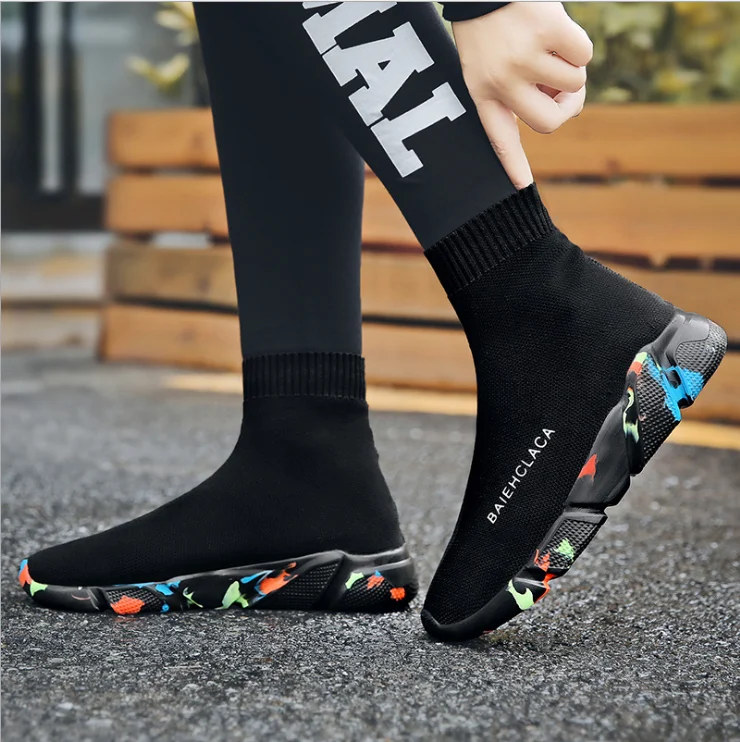 Popular Trendy Stretch Fabric Socks Sneakers Couples Running Sport Shoes Woman Men Mesh Scarpe Sportive Outdoor Jogging Trainers